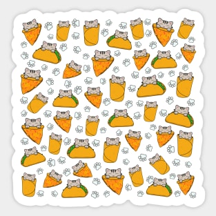 Pizzas, tacos and burritos pattern Sticker